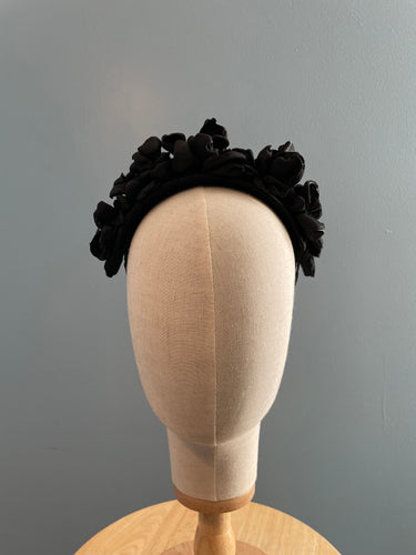 Black floral headpiece