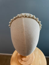 Handbeaded pearl headband